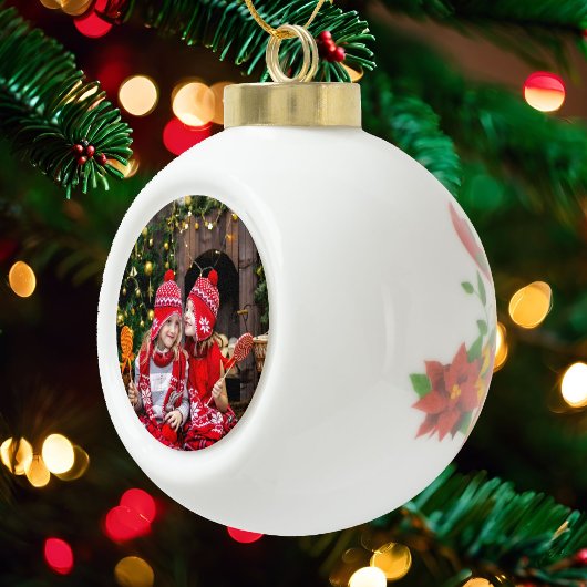 Fotokerstboomschildering Keramische Bal Ornament