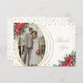 Fotokerstbruiloft Bedankkaart (Voorkant / Achterkant)