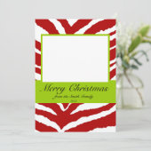 Fotokerstkaart met Zebra-printer Feestdagenkaart (Staand voorkant)