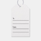 Fotokerstmis: Merry Dark Red Wood Gift Labels Cadeaulabel (Achterkant)