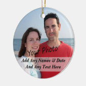 Fotokerstmis of andere feestdag keramisch ornament (Links)