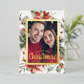 Fotokerstscript Folie Feestdagenkaart (Staand Voorkant)