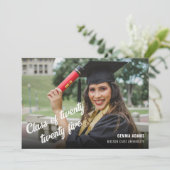 Fotoklas van 2025 Afstuderen Aankondiging Kaart (Staand voorkant)