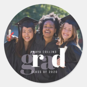 Fotoklasse afstuderen van 2020 ronde sticker