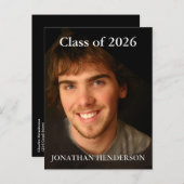 Fotoklasse van Afstuderen Aankondigingskaart (Voorkant / Achterkant)