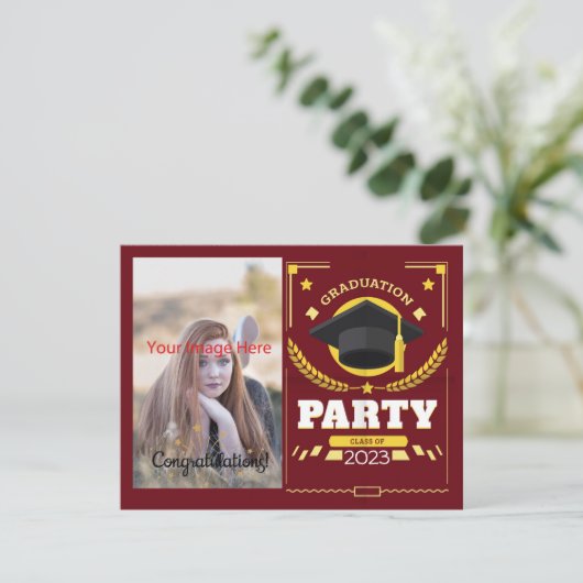 Fotoklasse van de Graduation Party 2023 Kaart (Staand voorkant)