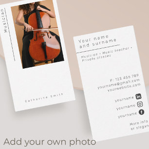 Fotoklassiek muziek minimalistisch Visitekaartje