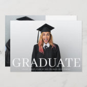 Fotoklassieker Typografie Afstuderen Aankondiging (Voorkant / Achterkant)