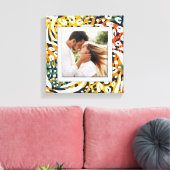 Fotokleurig dierpatroon canvas afdruk (Insitu (Woonkamer))