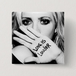 Fotoknop #loveislgeluider Brittany Snow Vierkante Button 5,1 Cm