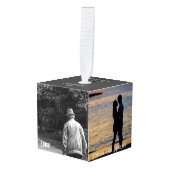 Fotokubus 5 Foto's Cube Ornament (Voorkant hoekig)