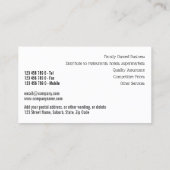 Fotokuilvoer voor verse vis visitekaartje (Achterkant)