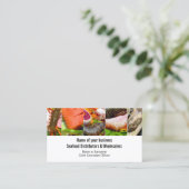 Fotokuilvoer voor verse vis visitekaartje (Staand voorkant)
