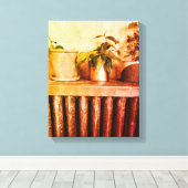 Fotokunst met gerasterd Canvas Afdruk (Insitu (Houten vloer))