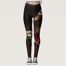 Fotoleggings abstract, hoog gebouw