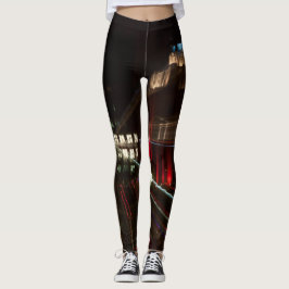 Fotoleggings abstract, hoog gebouw leggings