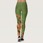 Fotoleggings een rode bloem leggings (Achterkant)