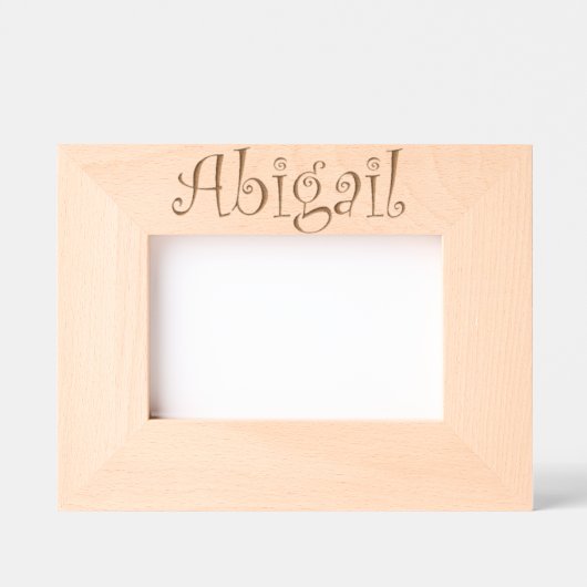 Fotolijst Baby "Abigail" – Geboorte Cadeau Gegraveerde Lijstjes (Voorkant)