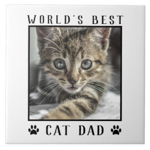 Fotolijst met pootafdrukken voor de 'Beste Kattenp Tegeltje