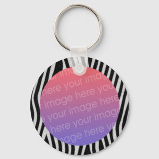 fotolijst met zebra strepen sleutelhanger