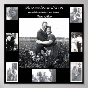 Fotolijstje met foto in het midden Liefdescitaat Poster