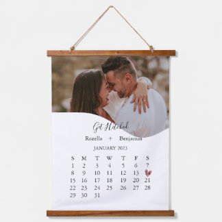 Fotomaand kalender Jubileum bruiloft Hangend Wandkleed