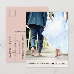 Fotomake-up voor een sprookjeshuwelijk uitnodiging briefkaart