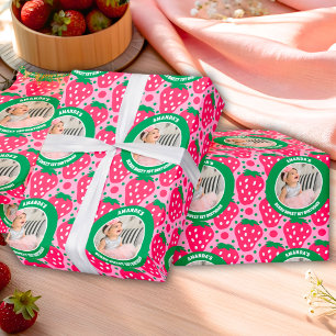 Fotomateriaal voor kersverse eerste verjaardagsvie cadeaupapier