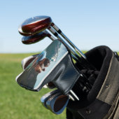 Fotominimalistisch Vaderdag | wit Golfheadcover (Insitu)