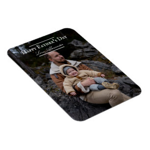 Fotominimalistisch Vaderdag   wit Magneet