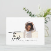 Fotominimalistische Afstuderen-uitnodiging Kaart (Staand voorkant)