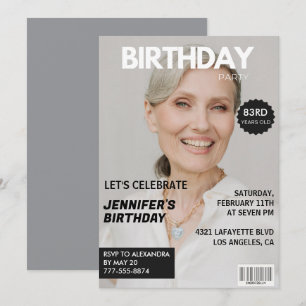 Fotomode Cover voor haar 83e verjaardag Kaart