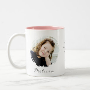 Fotomok - Roze Gepersonaliseerd met ASL ILY Tweekleurige Koffiemok