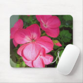 FotoMonogram roze bloem Muismat (Met muis)