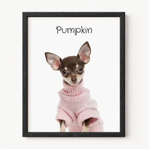 Fotomontage met familiehond poster