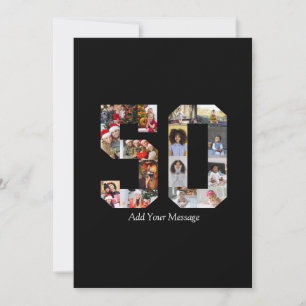 Fotomontage nummer 50 bedankkaart