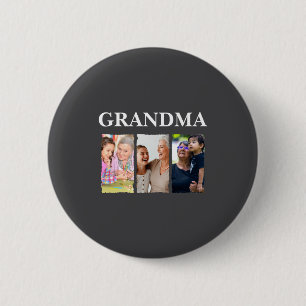 Fotomontage Oma D Familie _1 Ronde Button 5,7 Cm