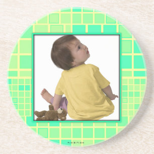 Fotomozaïek Onderzetter Square Pastel Green toevo