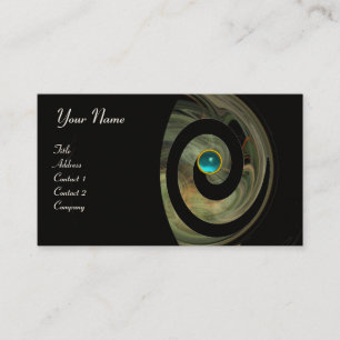 FOTON SWIRL GEM MONOGRAM zwart blauw geel Visitekaartje