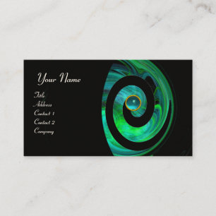 FOTON SWIRL GEM MONOGRAM zwart-groen blauw Visitekaartje