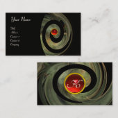 FOTON SWIRL GEM MONOGRAM zwart paars rood Visitekaartje (Voorkant / Achterkant)
