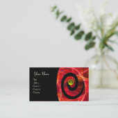 FOTON SWIRL GEM MONOGRAM zwart rood geel Visitekaartje (Staand voorkant)