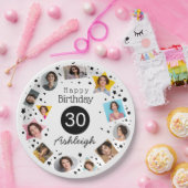 Fotonaam 30e verjaardag papieren bordje (Feest)