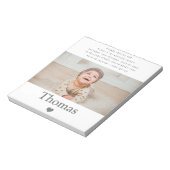 Fotonaam eerste geboortedag notitieblok (Gedraaid)