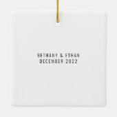 Fotonaam jaar eerste kerstfeest Grote zuster Keramisch Ornament (Achterkant)