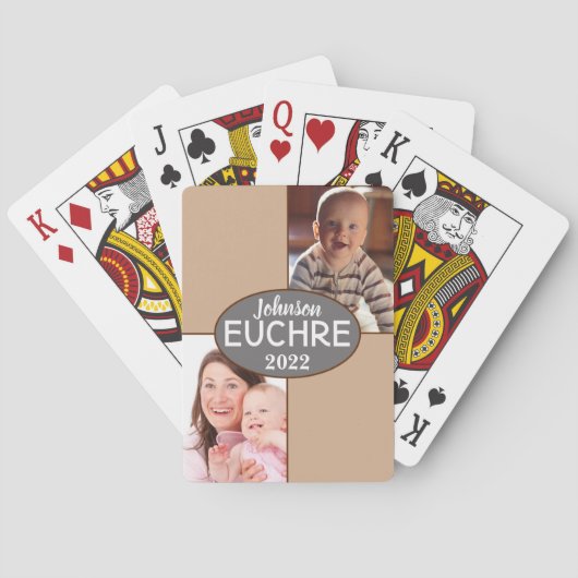 Fotonaam Speciaal EUCHRE & Poker Gift Pokerkaarten (Achterkant)