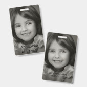 Fotonaamtag voor kinderen personaliseren badge (Front & Back)