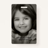 Fotonaamtag voor kinderen personaliseren badge (Achterkant)