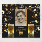 Fotonamen Leeftijd zwart en goud Bier Etiket (Enkel label)