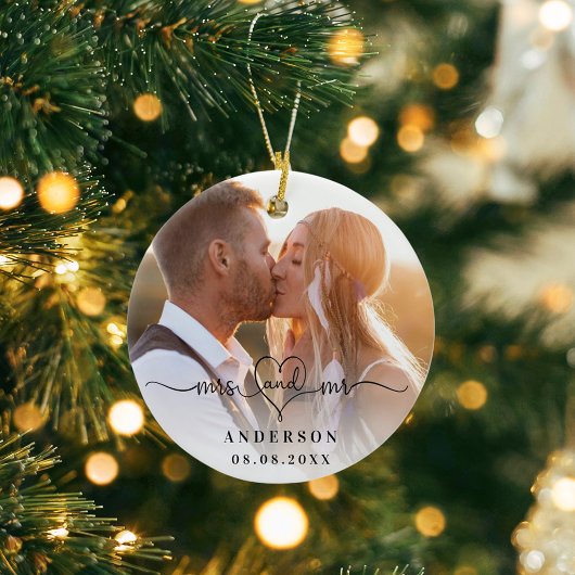 Fotonamen : mevrouw elegant recent weds keramisch ornament